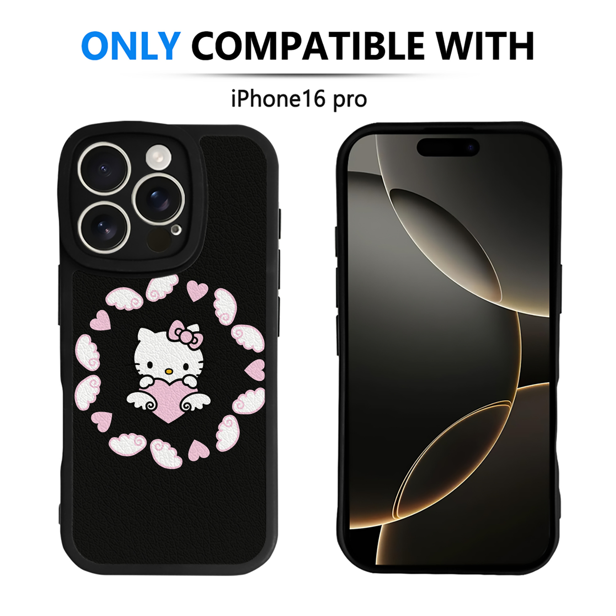 （画像用） Hello Kitty ハローキティ 【iPhone 16シリーズ対応】シリコンスマホケース（レザー調） 材質：シリコン